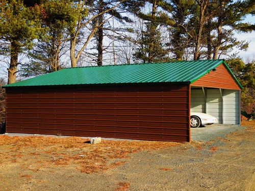 3 wide Barn Metal Construction